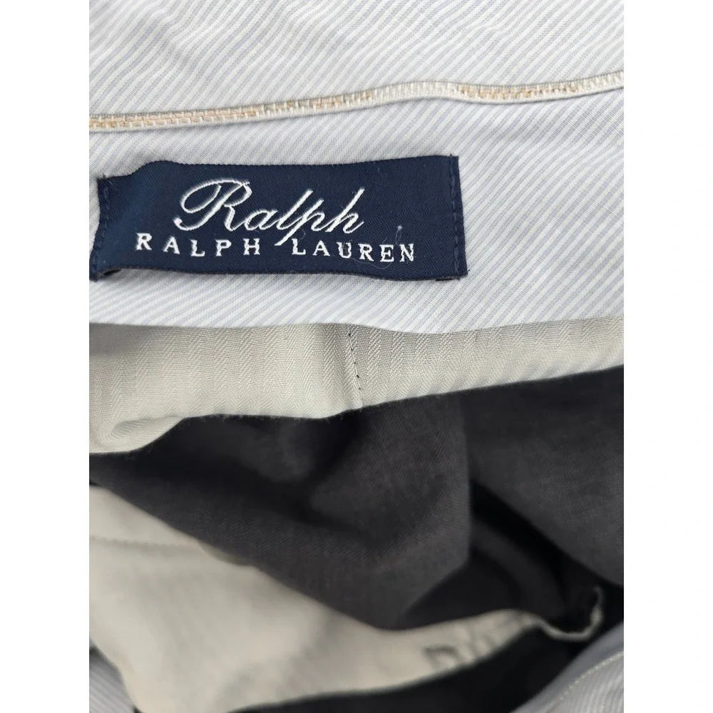 Ralph Ralph Lauren Dress Pants Mens 40W x 30L Charcoal Gray Flat Front Stretch